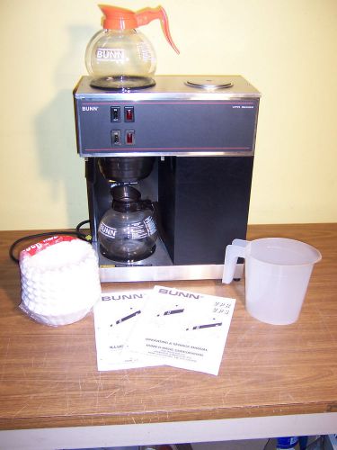 Bunn O Matic Model VPR Black &amp; Stainless Commercial Coffee Maker w/Carafes etc.