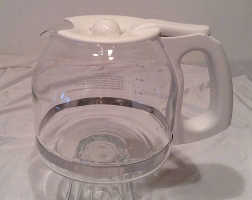 Mr Coffee WHITE 12 cup Replacement Coffee Pot Carafe NICE