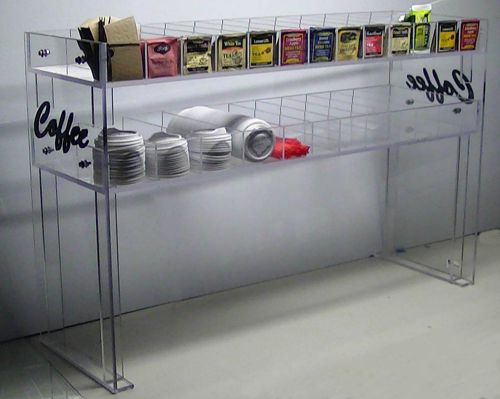 Coffee counter condiment rack equipment cup lid display tea 24 dispenser caddy
