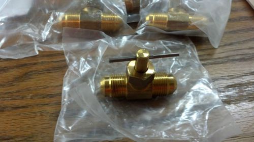 Brass valve, needle valve, precision control, 3/8&#034; male flare x 3/8&#034; male flare for sale