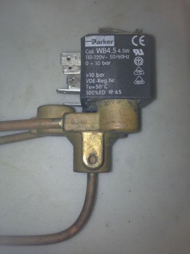 (1) Used Ugolini / Cecilware Solenoid valve splitter with coil 120V. Gas Valve