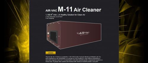 +++--- M11 AIR-VAC Industrial AIR CLEANER  ---+++ up to 99% efficiencies!!!