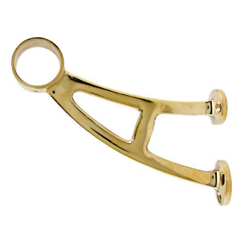 Bar mount foot rail bracket - polished brass - 1.5&#034; od - professional home decor for sale