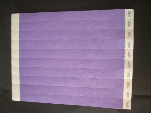 Tyvek Wristbands 3/4&#034;   200  Purple  Free shipping