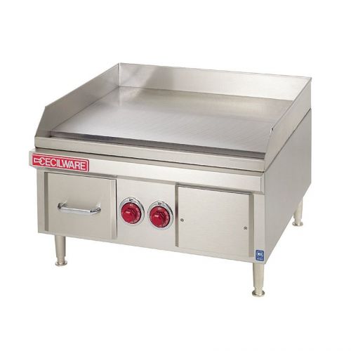 Cecilware Heavy Duty Stainless Steel 24&#034; Countertop Electric Griddle 240V EL1824