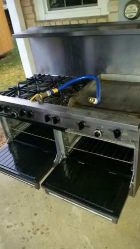 RESTAURANT EQUIPMENT- Used Range- 6 Burner 24&#034; Grill with Double Ovens