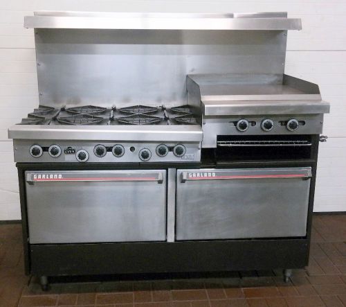 60” GARLAND COMMERCIAL RESTAURANT PROPANE GAS RANGE STOVE OVEN GRILL GRIDDLE 