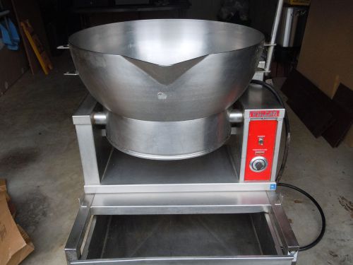 Vulcan vects16 16gal tilting kettle/ braising pan with base and pullout drawer for sale