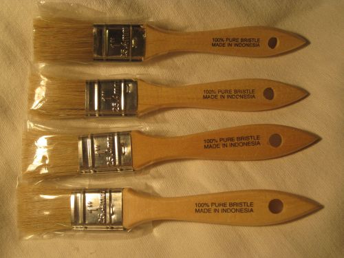 Lot 4 x 100 % pure bristle brush brushes 1&#034; 25.4mm Indonesia cookware utensil
