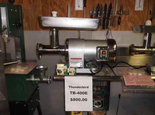 Commercial meat grinder model #tb-400e thunderbird food machinery inc. for sale