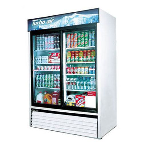 Turbo TGM-48R Glass Door Merchandiser, Reach-In Refrigerator, Double Pane Self-C