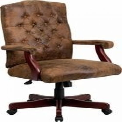 Flash Furniture 802-BRN-GG Bomber Brown Classic Executive Office Chair