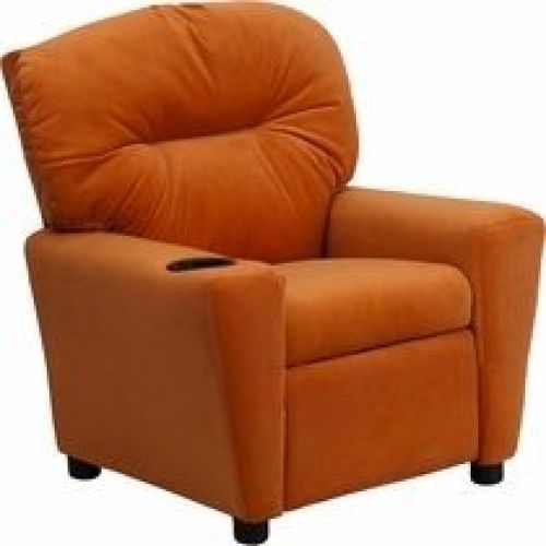 Flash Furniture BT-7950-KID-MIC-ORG-GG Contemporary Orange Microfiber Kids Recli