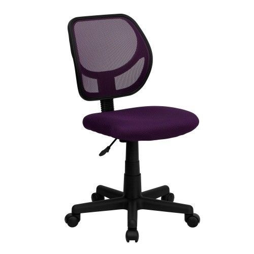 Flash Furniture WA-3074-PUR-GG Mid-Back Purple Mesh Task Chair and Computer Chai