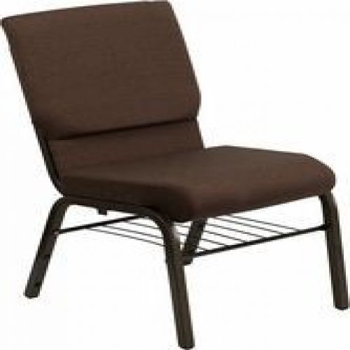 Flash Furniture XU-CH-60096-BN-BAS-GG HERCULES Series 18.5&#039;&#039; Wide Brown Church C