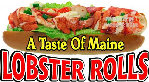 Lobster Rolls A Taste of Maine Seafood Sandwich Concession Food Truck Decals 36&#034;