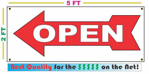 Full Color GIANT LEFT OPEN ARROW Sign NEW XL Larger Size BEST PRICE ON THE NET!