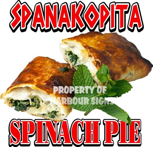 Spanakopita Spinach Pie Decal 14&#034; Concession Cart Restaurant Food Truck Sticker