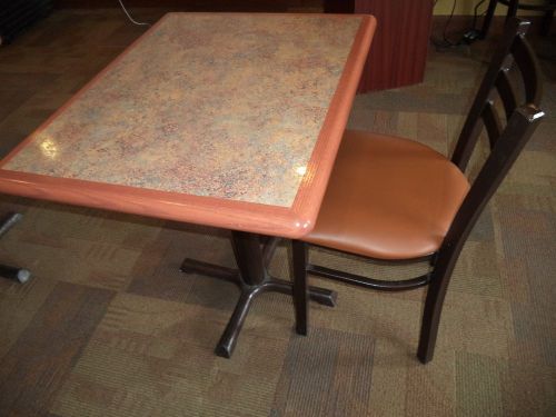 Restaurant tables (3) w/ matching chairs (6) for sale