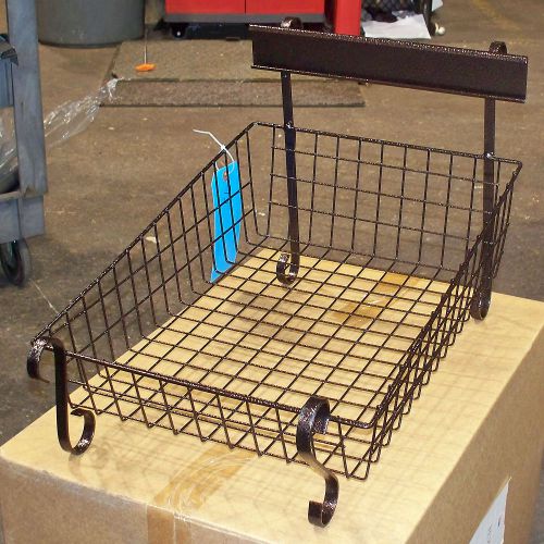 Tapered Scroll Bakery Merchandise Display Wire Grid Basket Rack Stock No. 76131
