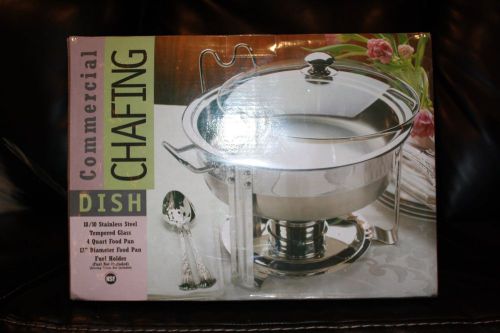 SEVILLE Commercial CHAFING DISH Chafer STAINLESS STEEL 4-QT Catering Buffet NEW