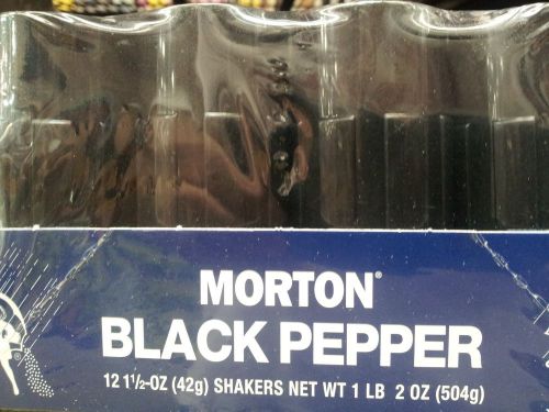 MORTON BLACK PEPPER ( 12 PER BOX ) 1.5 OUNCE DISPOSABLE SHAKERS