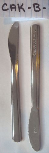 CHINA AIRLINES -RESTAURANT SILVERWARE FLATWARE (50)  6 1/2&#034; SERATED KNIVES