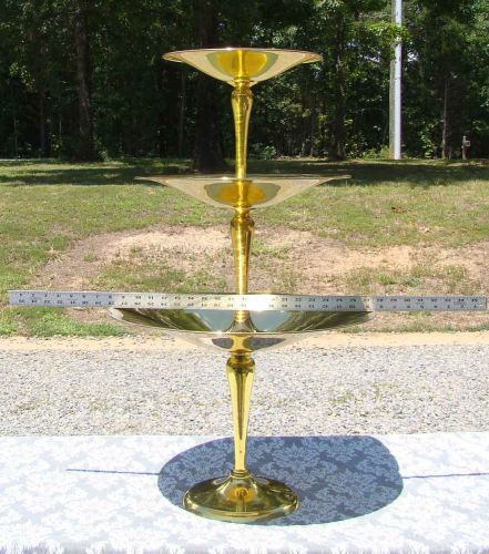 Tiered Solid Brass COMPOTE for RESTAURANT or STORE DISPLAY, Stacks-can use sep.