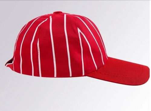 NEW CHEF WORKS COOL VENT COLLECTION BASEBALL RED STRIPE CAP HAT
