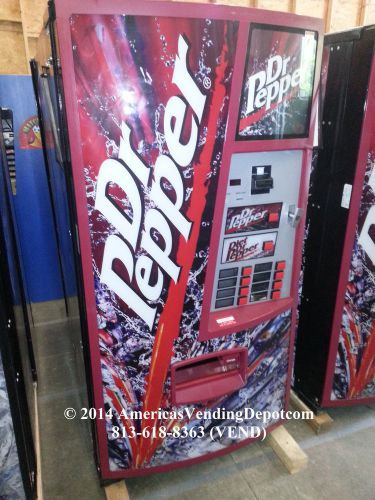 Dixie narco 501e can &amp; bottle soda machine~dr. pepper graphics ~180 day warranty for sale