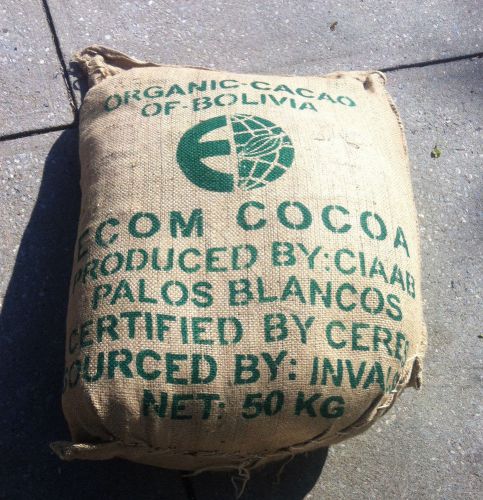 100 POUND SACK, 50 KG OF ORGANIC CACAO FROM BOLIVIA 2013 CROP VERY RARE!!!