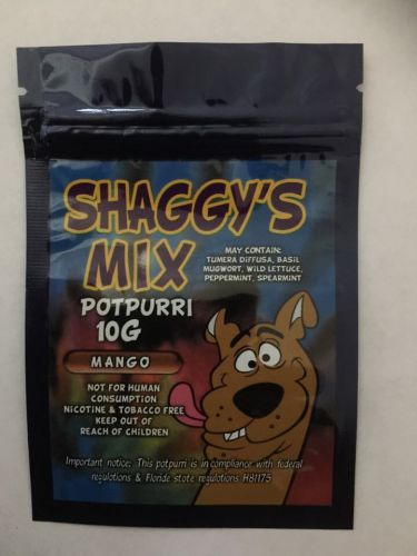 100 Shaggys Mix 10g EMPTY mylar ziplock bags (good for crafts incense jewelry)
