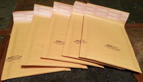 20 #000 Uline Bubble Padded Kraft Envelopes Mailers Bags 4x8 Self Sealing