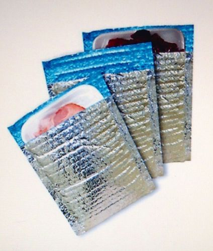 5 count - cool blue 8&#034; x 11&#034; metallic foil thermal bubble mailers for sale