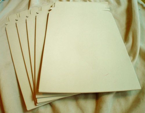 Lot of 10 self closing white cardboard mailers 6 x 8 size. for sale
