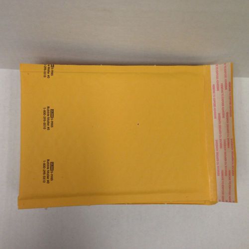 50 uline #0 6x10&#034; poly bubble mailers padded yellow envelopes free shipping for sale