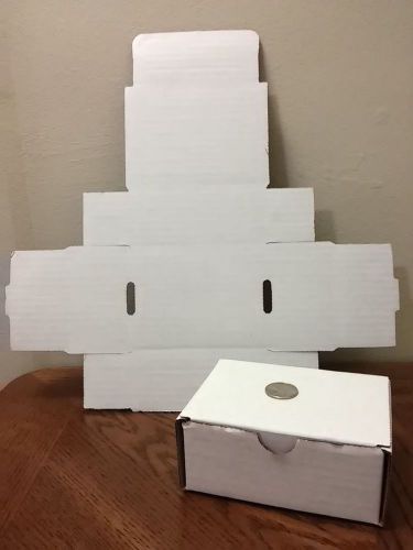 100 5x4x2 white fold and ship carboard mailers-jewelry boxes