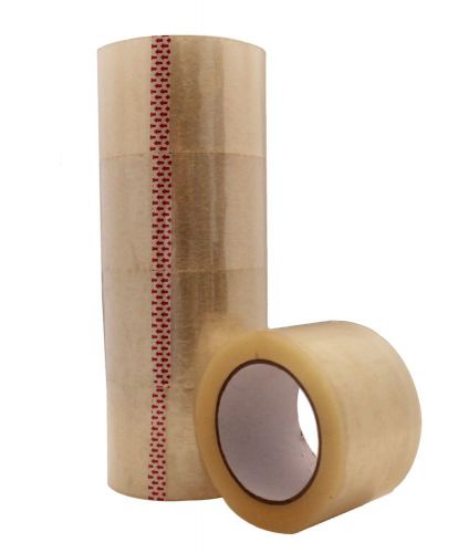 10 rolls 3&#034; x 110yds clear/tan bopp quality - packing carton sealing tape for sale