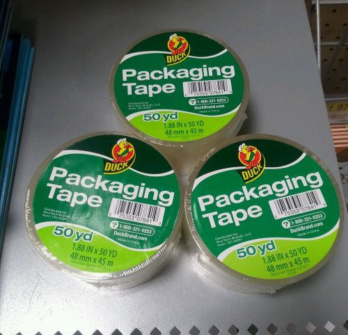 3 ROLLS CLEAR Duck Duct Packaging Packing Shipping Tape 150 Yards Total Auction