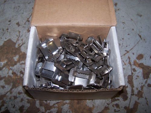 (70) NEW BANDIT 3/4&#034; STAINLESS STEEL FASTENING BUCKLE LOT OF 70