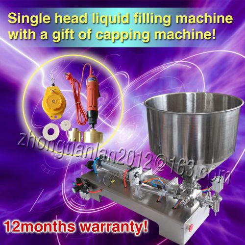 5-100ml liquid paste filling machine for butter cream cosmetic,bottle capper for sale