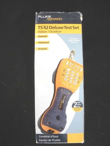^NEW Fluke Networks TS42DLX Deluxe Test Set with Piercing Pin Clips