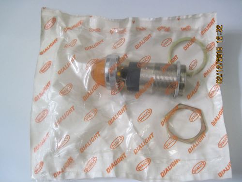 DIALCO Dialight 1&#034; Amber Panel Lamp Holder 6250-00-000-6945  NOS Factory Sealed