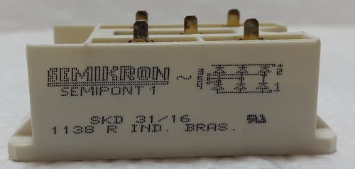 New  SKD 31-16  3 Phase Diode Module 30 Amps / 1600 Volts Semikron Make
