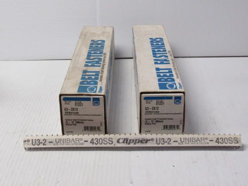 New box of 14 clipper flexco belt fastener u3-2s12 697598 01231 430ss 12-12&#034; 12&#034; for sale