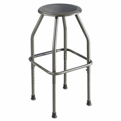 Safco Diesel Stool w/ Stationary Seat, Leather Seat, Pewter Frame (SAF6666)