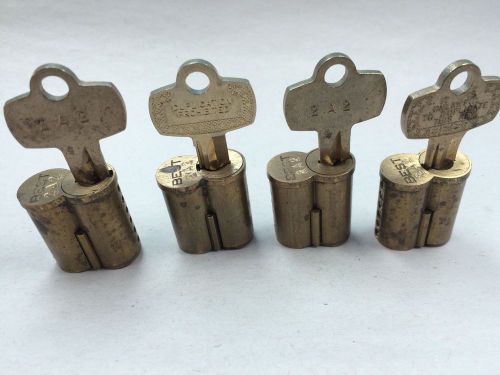 Best Original SFIC 6-pin Cylinders &#034;G&#034; Keyway Set of 4 Keyed Alike US4 Finish