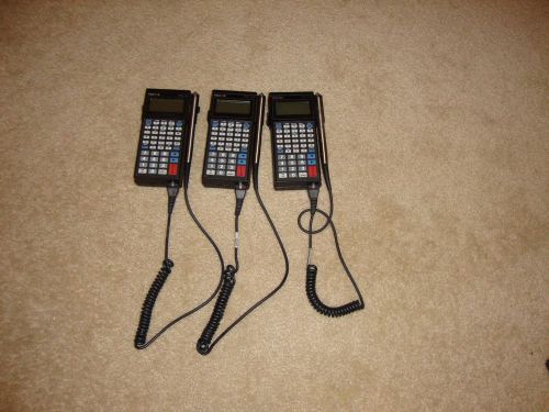 Lot of 3 symbol / telxon ptc-710 scanner handheld barcode readers w/pencil wands for sale