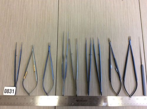 Scanlan Codman Surgical Curved Scissors Tweezers Titanium Tools Lot of 10 #831
