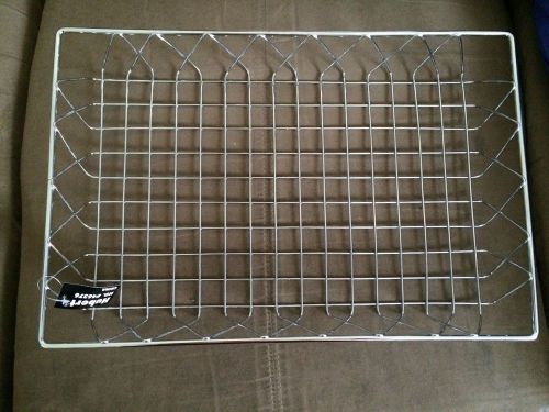New hubert metal wire bread basket chrome 18&#034;l x 12&#034;w x 2&#034;h (box of 6) for sale